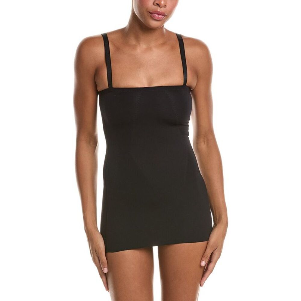 Rene Ruiz Womens  Full Bodysuit Slip Dress, Black